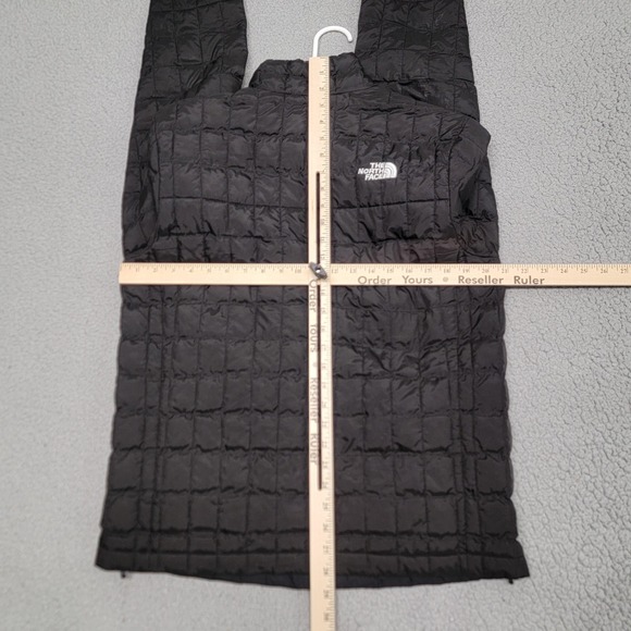 North Face Jacket Mens Medium Black Quilted Thermal Insulation Lightweight - Picture 6 of 15